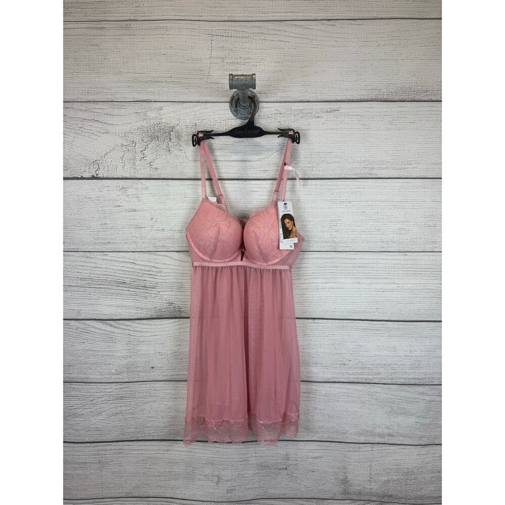 Women's Pink Lace Babydoll Chemise - Brand: